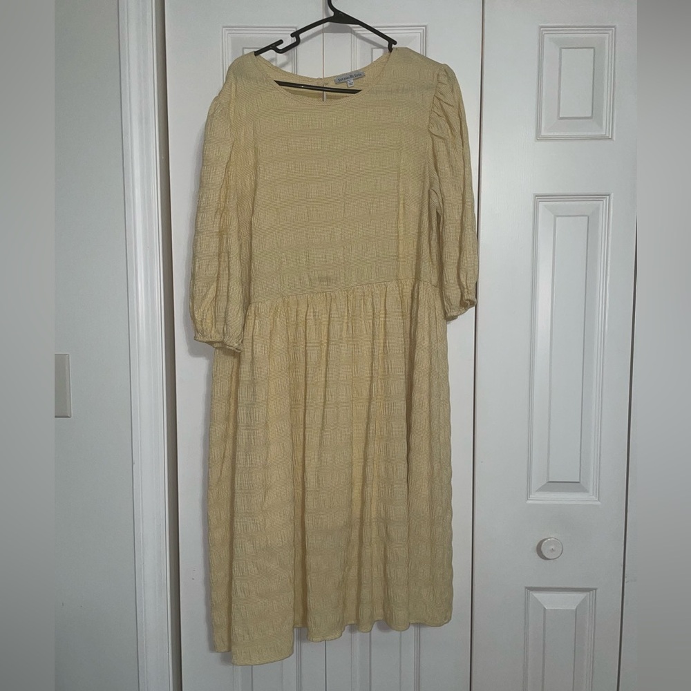Yellow seer sucker dress